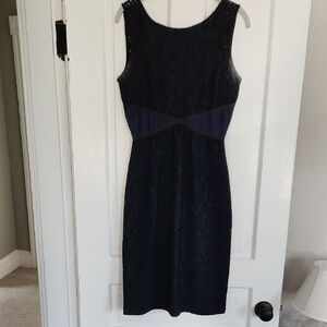 Moulinette Soeurs Navy Lace Mini Dress